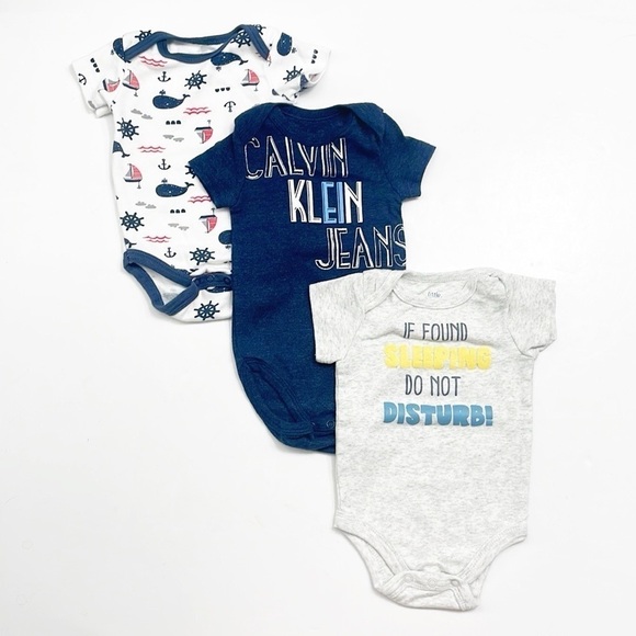 Chick Pea/Calvin Klein Jeans/Little Wonders baby boys bodysuits - Picture 1 of 3